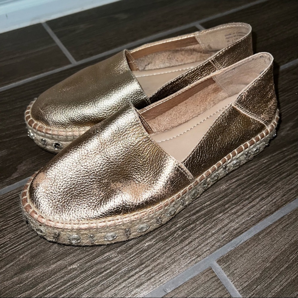 Aldo Oceradda Rose Gold Platform Espadrille Slip-Ons